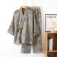 Ownkoti Neutral Landscape Kimono Cotton Pajama Set - Light Gray - XL - image 5