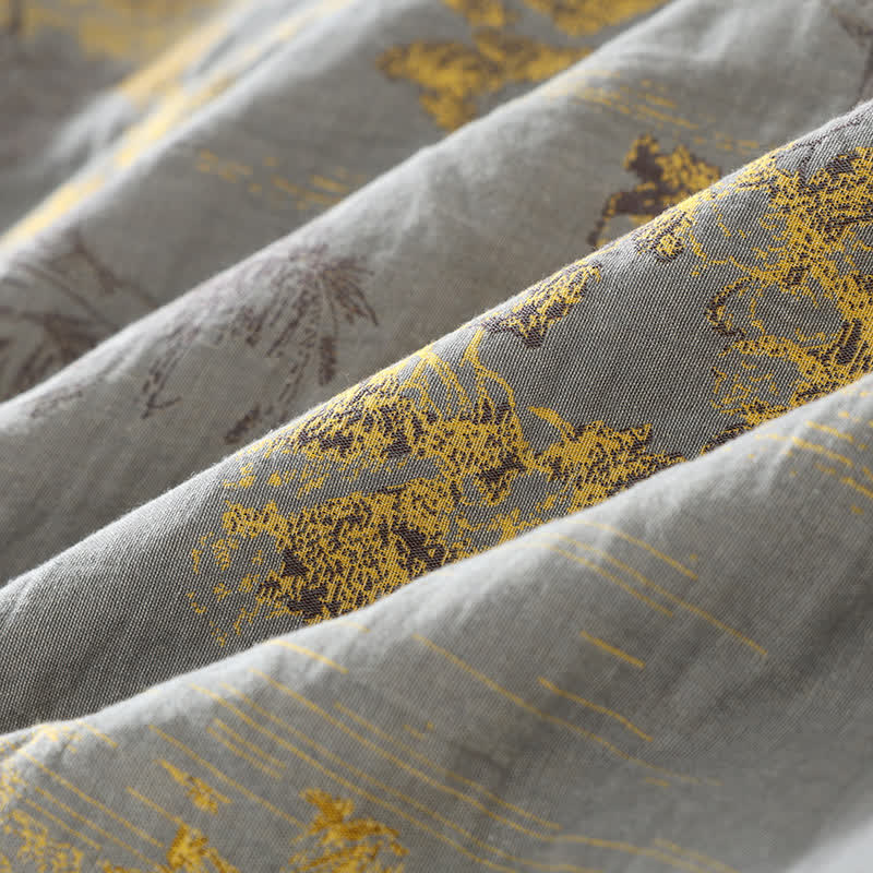 Ownkoti Neutral Landscape Kimono Cotton Pajama Set - image 9