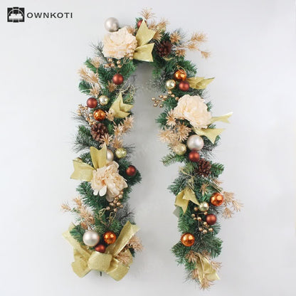 Artificial Rattan Christmas Garland Decor