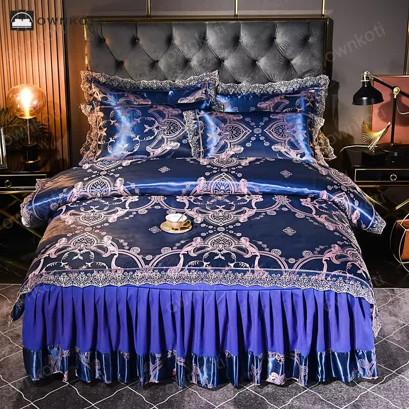 Satin Elegant Bed Skirt Bedding Set (4PCS)