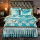 Jacquard Satin Elegant Floral Bedding Set (4PCS)