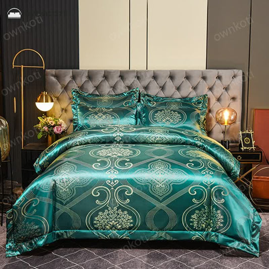 Vintage Satin Jacquard Soft Bedding Set (4PCS)