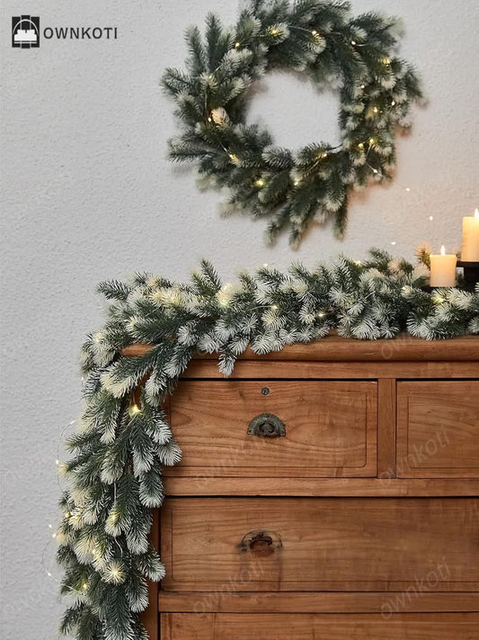 Christmas Gradient Garland Pine Needles Decor