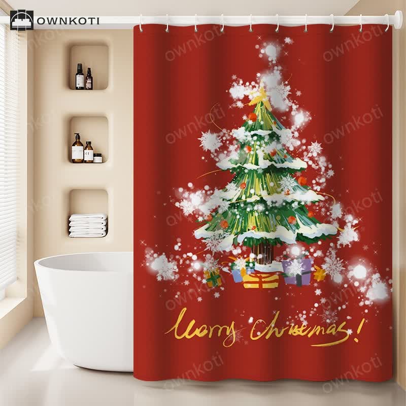 Christmas Holiday Party Anti-mildew Shower Curtain