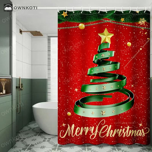 Christmas Holiday Party Anti-mildew Shower Curtain