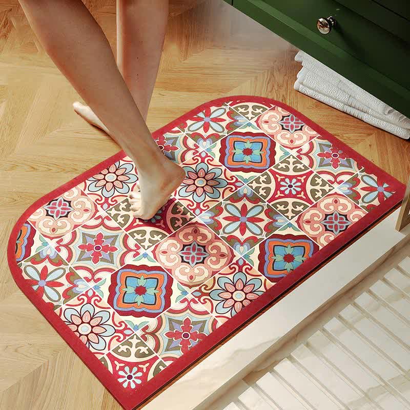 Vintage Charm Quick-dry Bath Mat