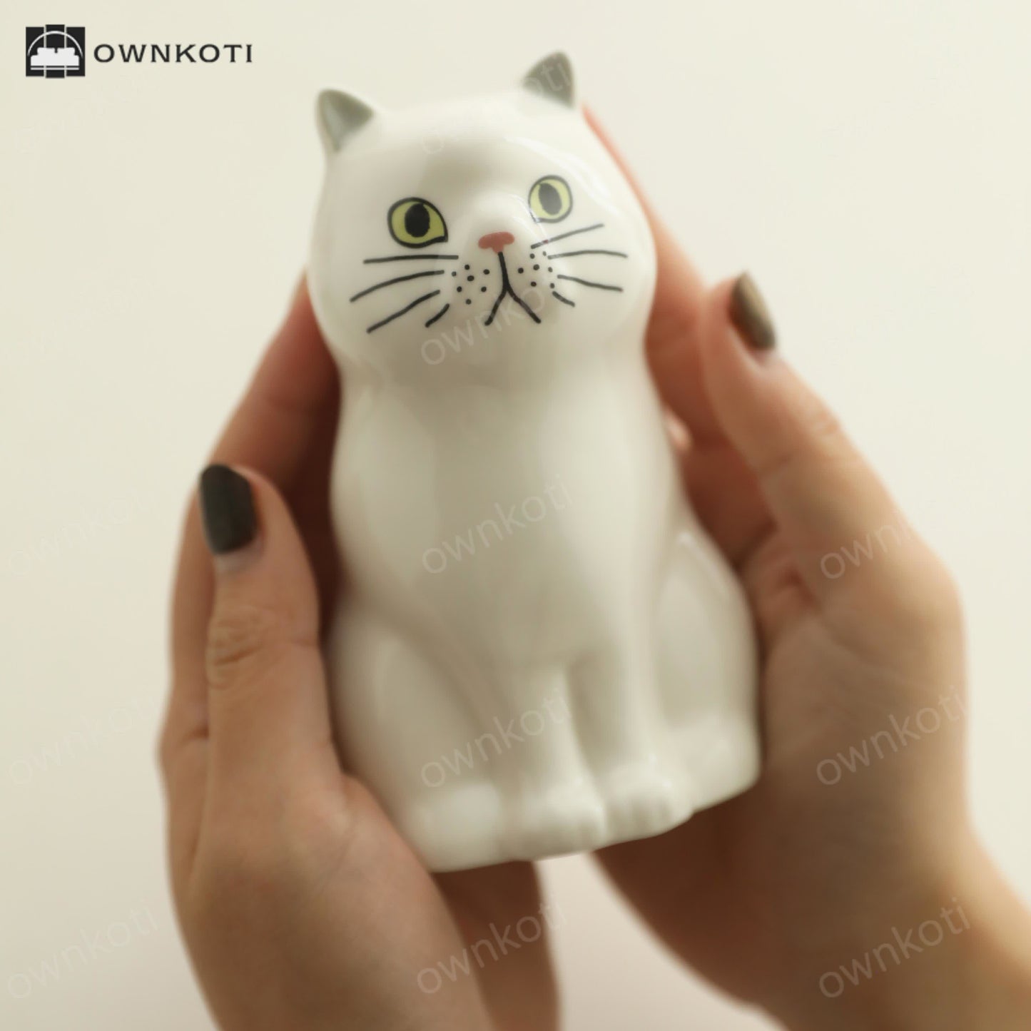 Hand-painted Cat Ceramic Vase Pen Holder