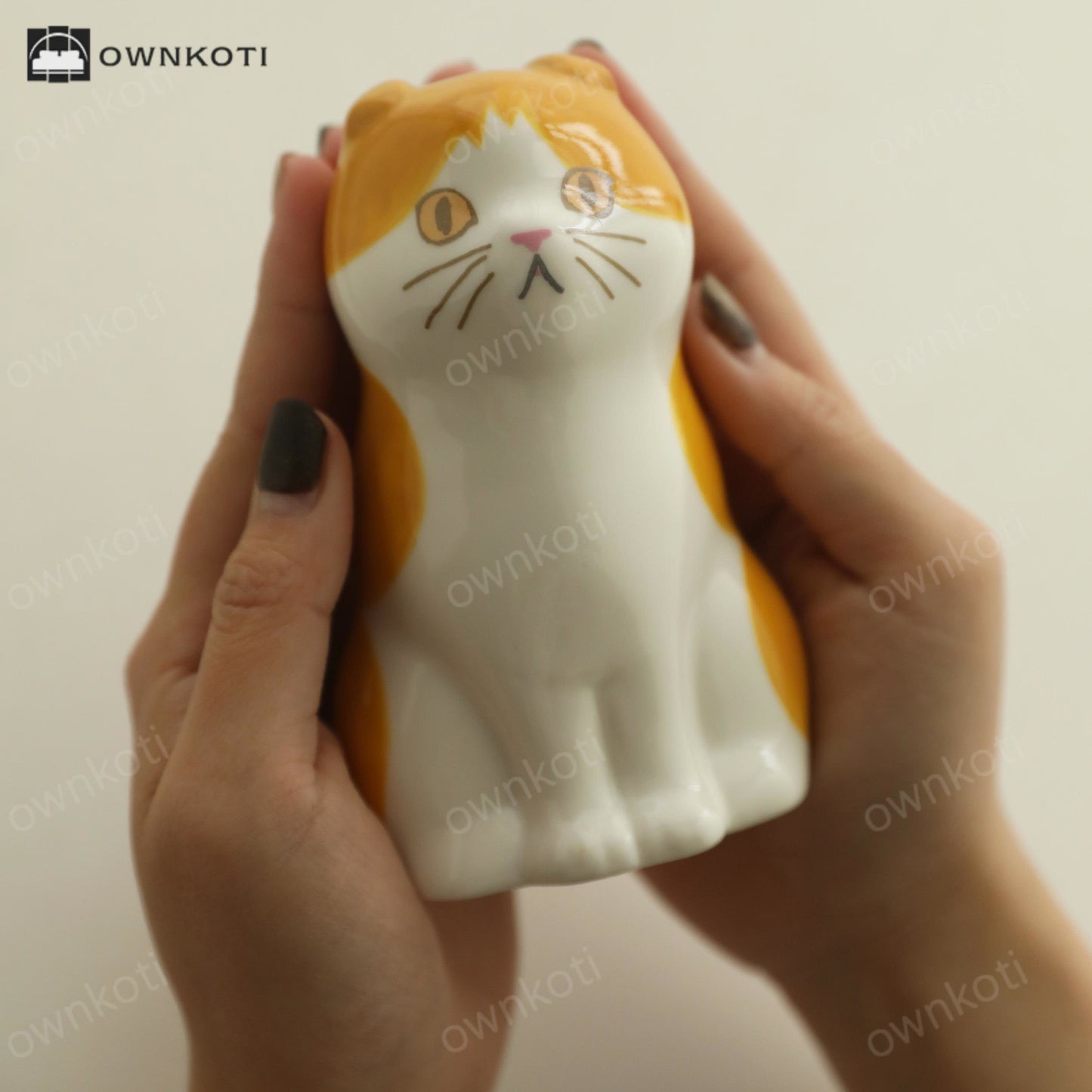 Hand-painted Cat Ceramic Vase Pen Holder