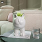 Cream Cat Ceramic Vase Ornament