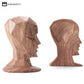 Human Head Sculpture Bookend Furniture Decoration