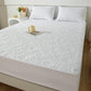 Waterproof Solid Color Quilted Fitted Sheet - image 3