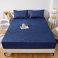 Waterproof Solid Color Quilted Fitted Sheet - Navy Blue - 2pcs Pillowcases - 19" x 29" - image 13