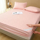 Waterproof Simple Solid Color Fitted Sheet - Pink - 2pcs Pillowcases - 19" x 29" - image 6