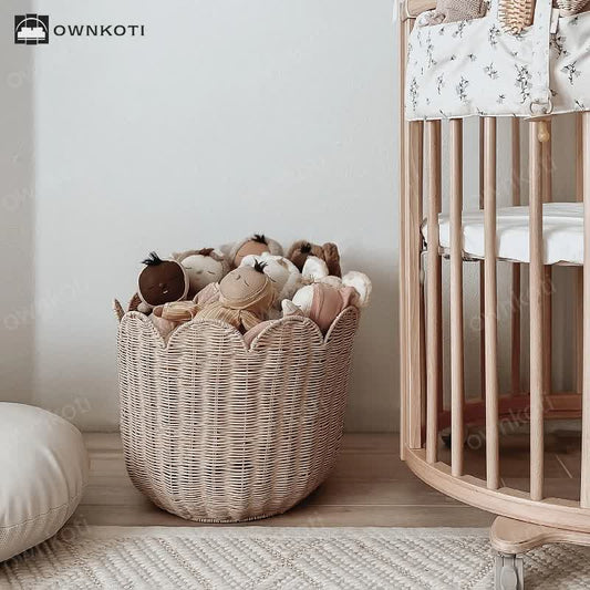 Simple Hand-woven Rattan Storage Basket