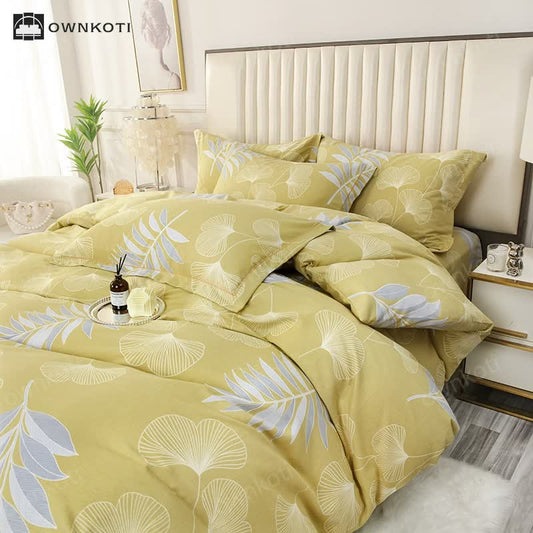 Rosemary Ginkgo Leaf Cotton Bedding Set (4PCS)