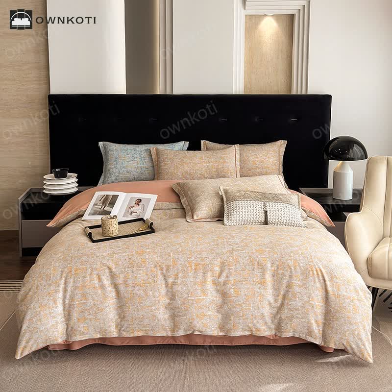 Brushed Cotton Simple Style Bedding Set (4PCS)