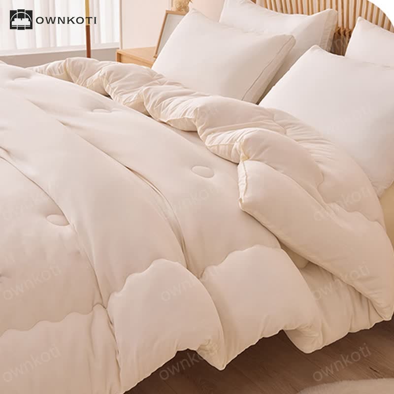 Solid Color Soft Reversible Comforter