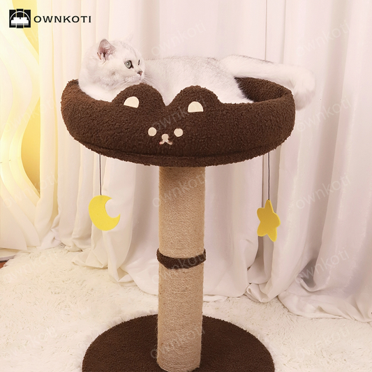 Cartoon Vertical Cat Scratching Post Bed