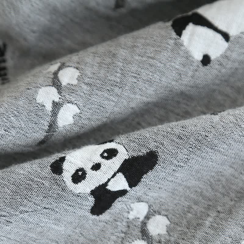 Cute Panda Couple Cotton Pajama Set - image 9