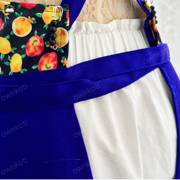 Retro Pomegranate Kitchen Gardening Apron