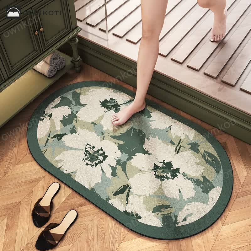 Vintage Floral Anti-slip Bath Mat