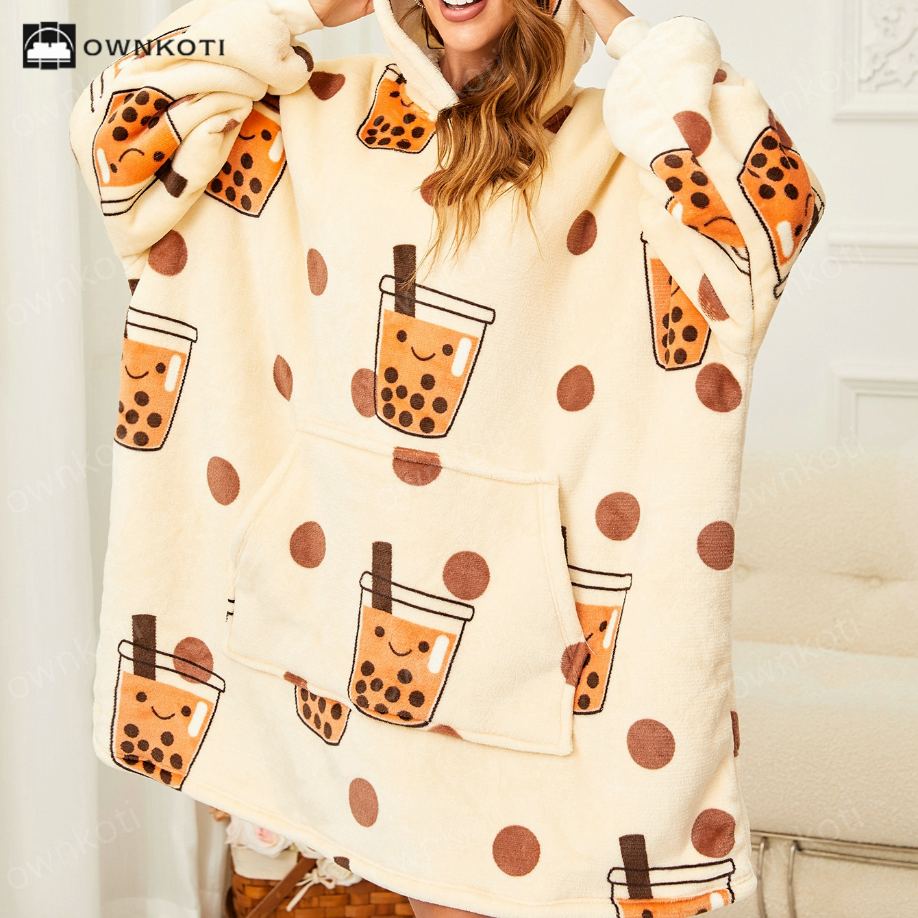 Hooded Warm Wearable Blanket Sleepwear