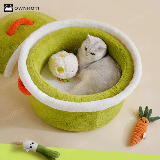 Warm Fleece Closed Saucepan Pet Bed