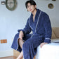 Simple Winter Fleece Couple Long Bathrobe