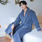 Simple Winter Fleece Couple Long Bathrobe