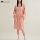 Pure Cotton Simple Striped Soft Bathrobe