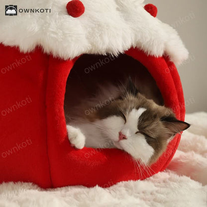 Cute Winter Warm Fleece Pet Bed