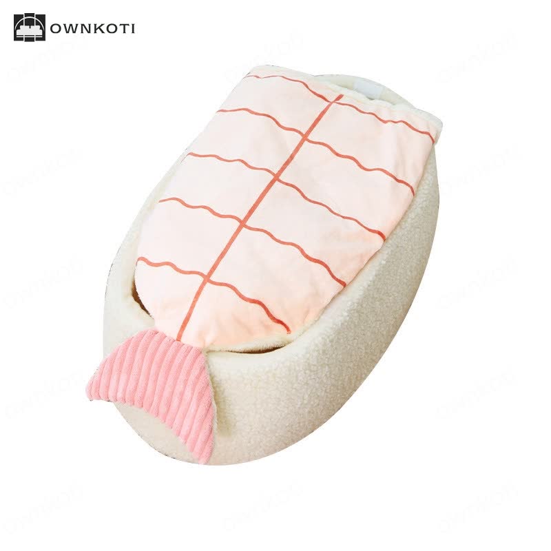 Sushi Shaped Warm Fleece Pet Bed