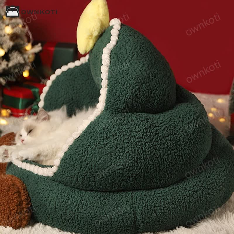 Christmas Tree Soft Fleece Pet Bed