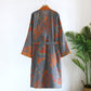 Jacquard Retro Cotton Gauze Pastoral Style Bathrobe