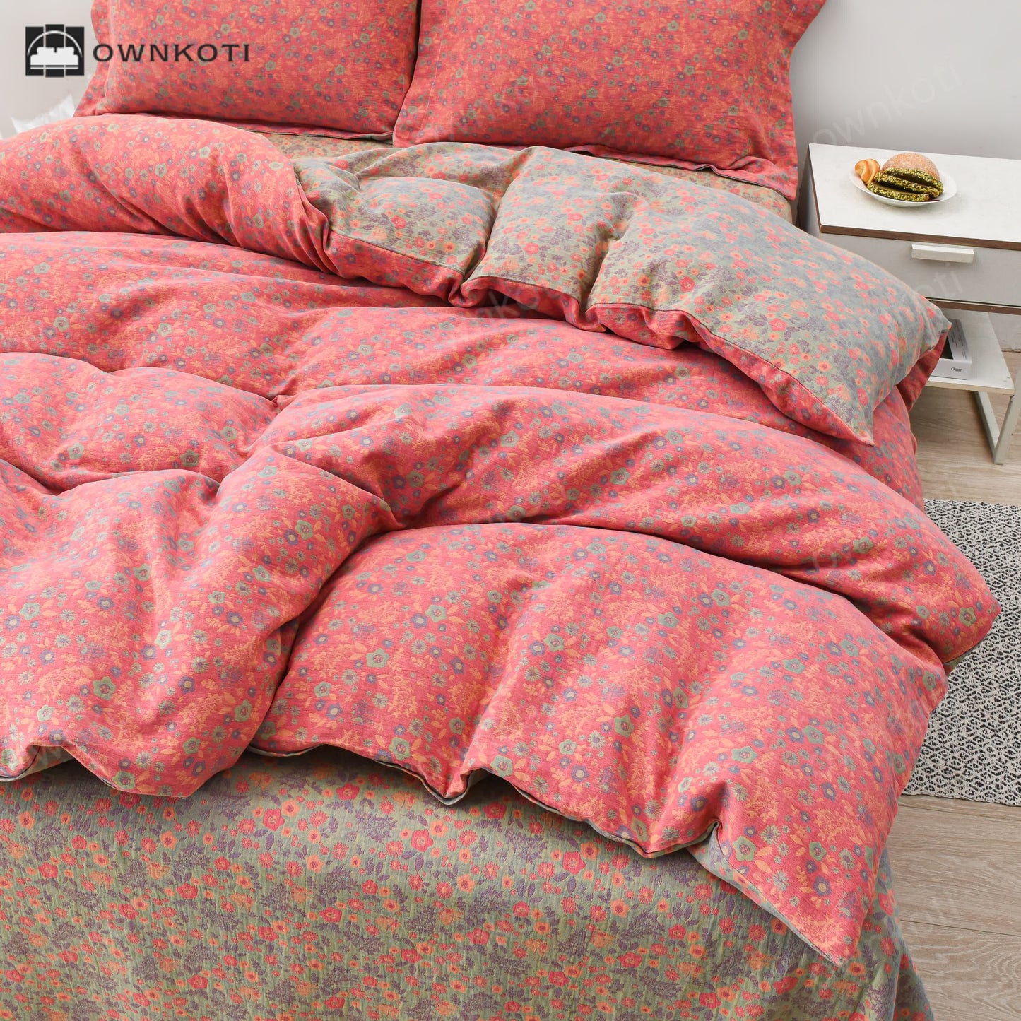 Pastoral Cotton Duvet Cover Bedding Set (4PCS)