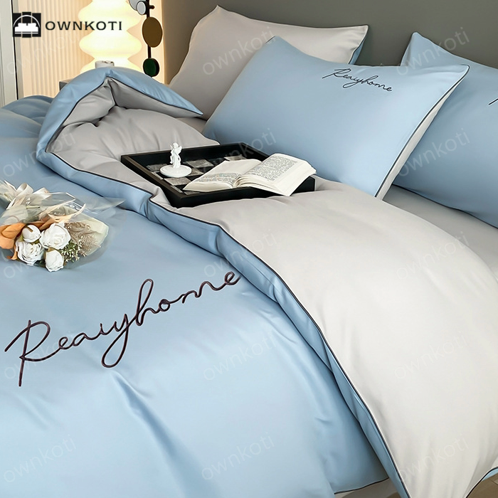 Simple Breathable Duvet Cover Bedding Set (4PCS)