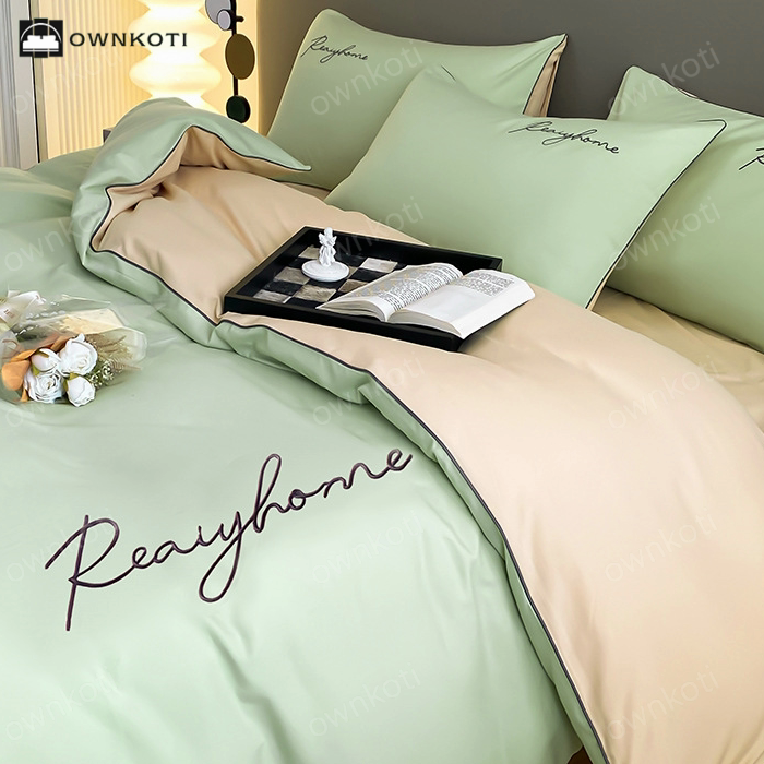 Simple Breathable Duvet Cover Bedding Set (4PCS)