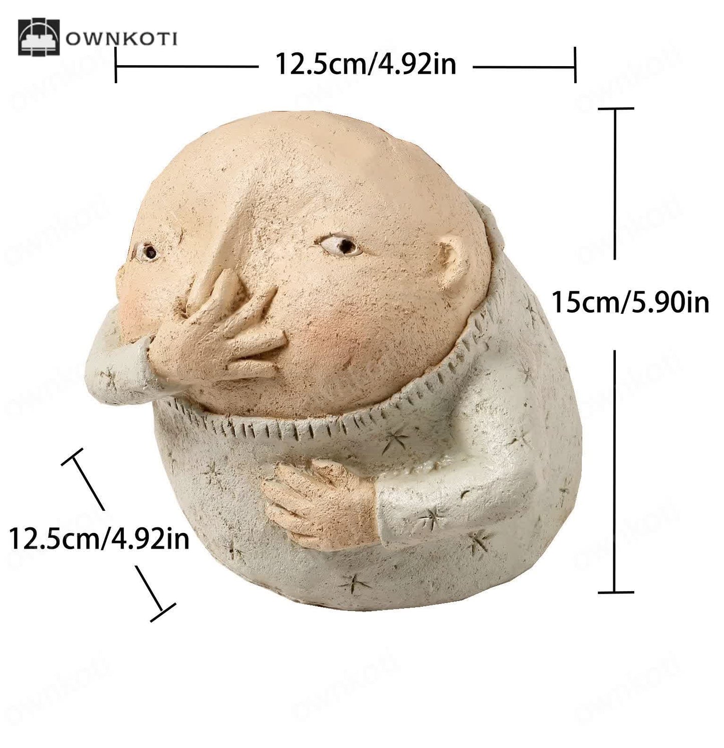 Pinching Nose Statue Resin Ornament