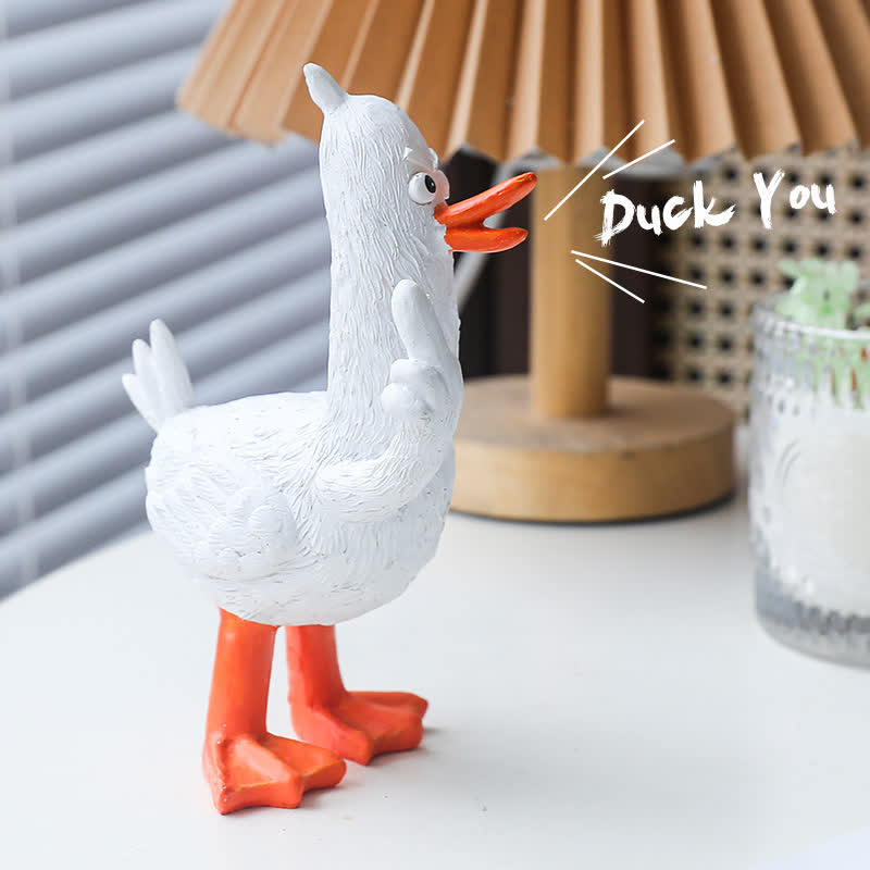 Funny Middle Finger Duck Resin Ornament - image 3