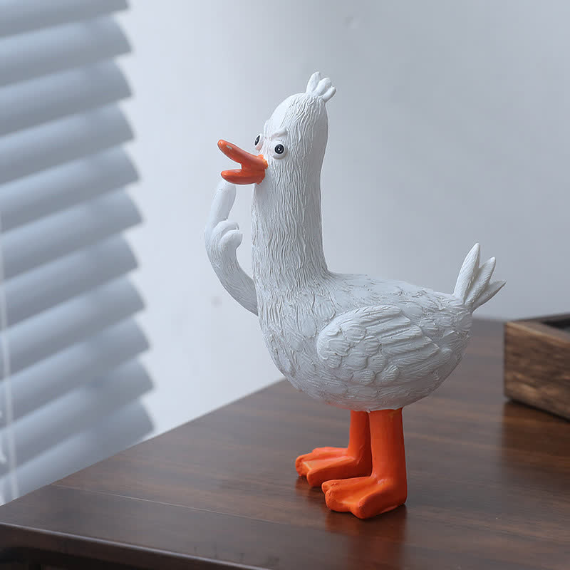 Funny Middle Finger Duck Resin Ornament - image 2