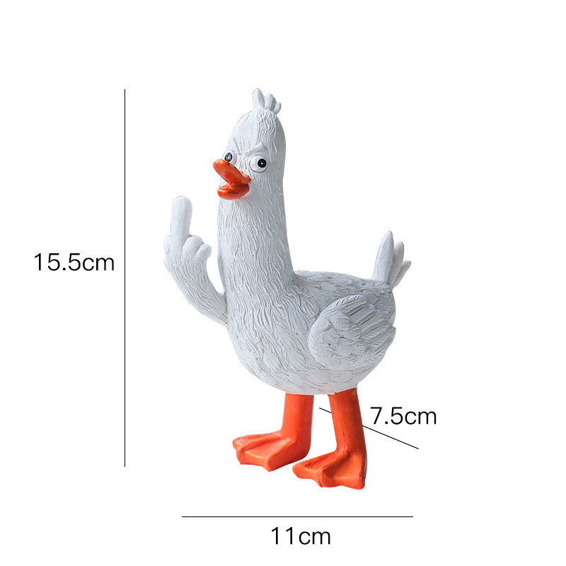Funny Middle Finger Duck Resin Ornament - A - 2PCS - image 4