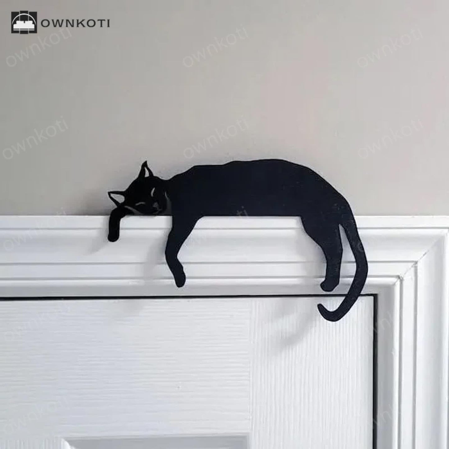 Metal Adorable Cat Home Decor Door Topper