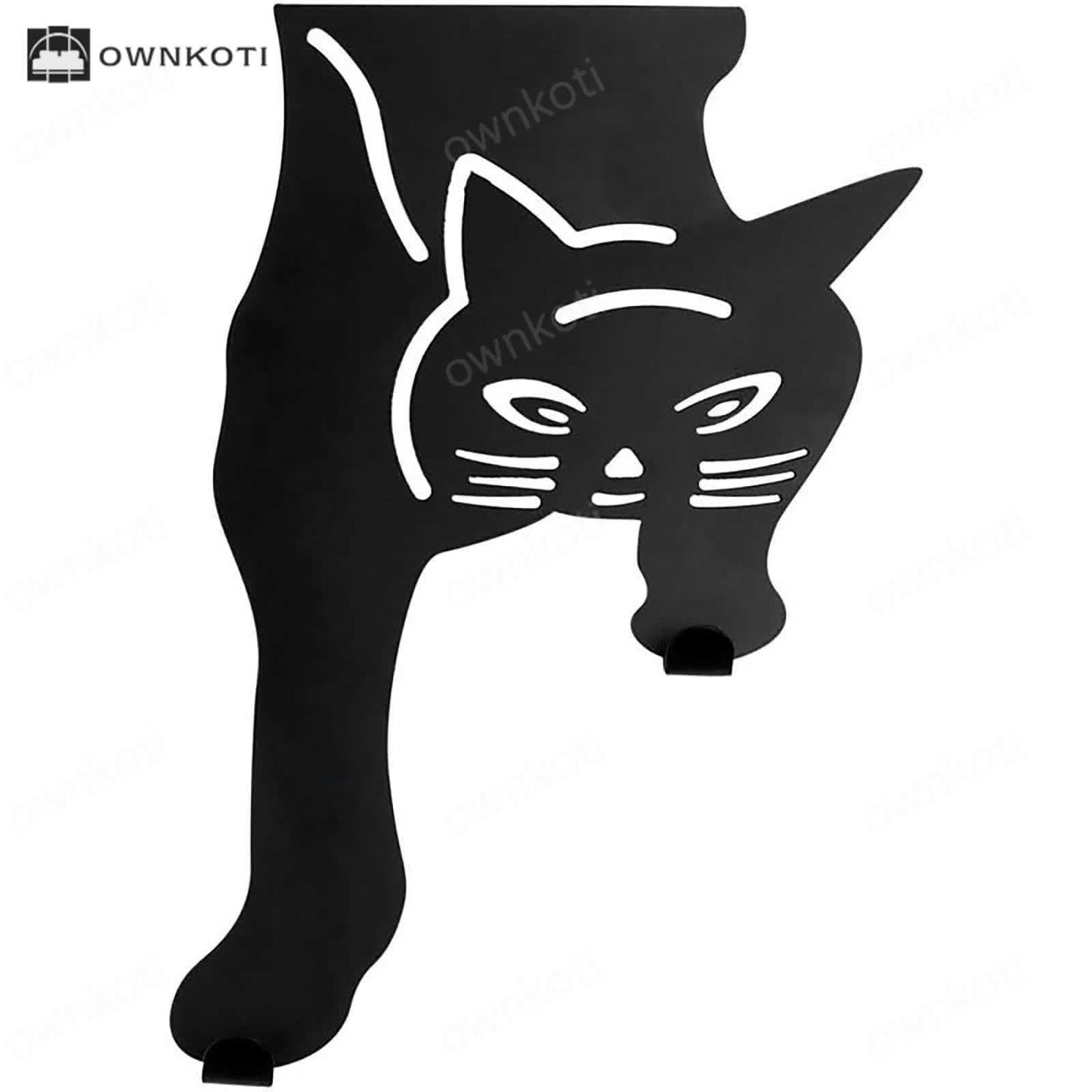 Black Cat Over The Door Hooks Hanger