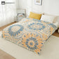 Blooming Sunflower Cotton Gauze Tassel Quilt