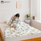 Floral Portable Pillow Quilt with Sleeves