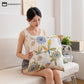 Floral Portable Pillow Quilt with Sleeves