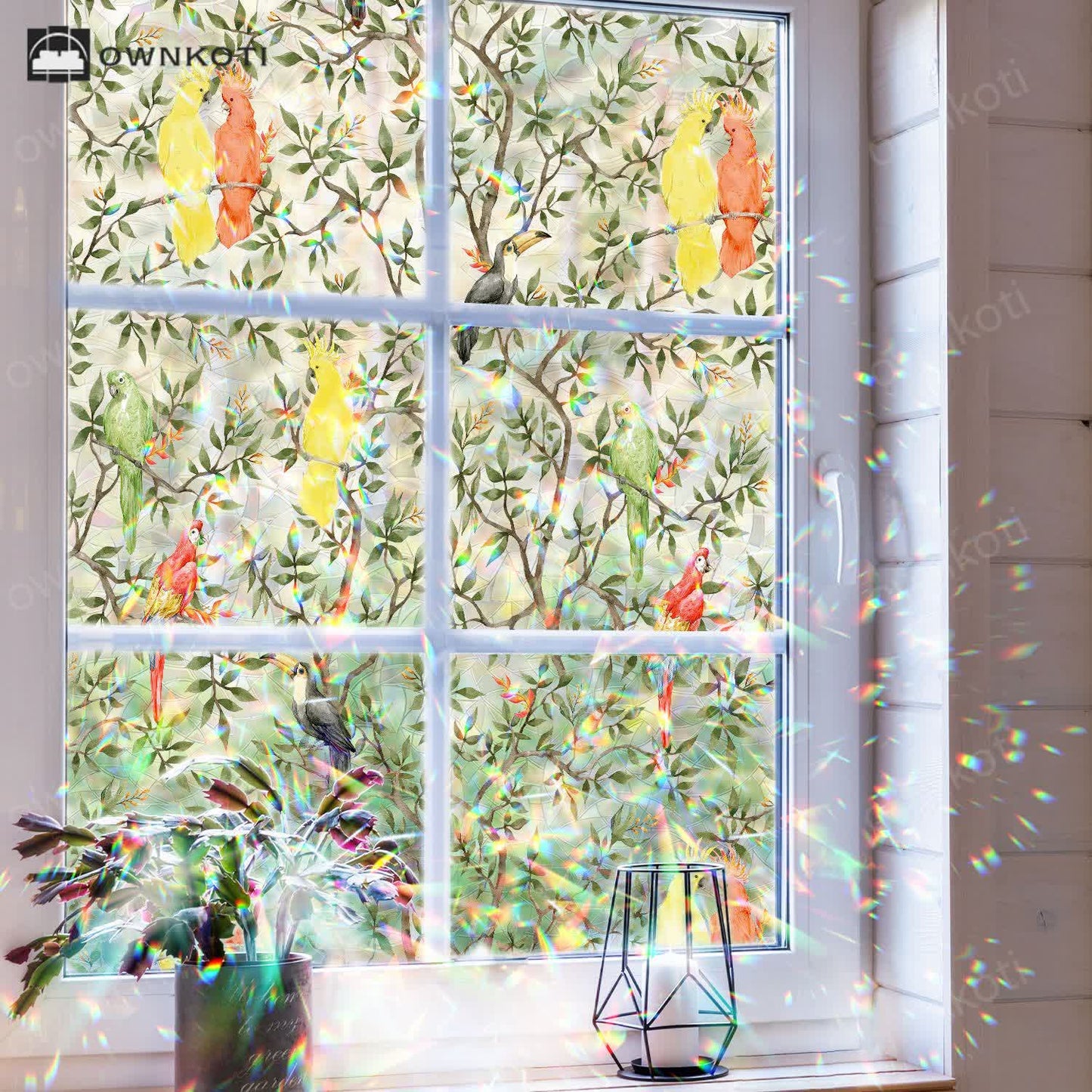 Garden Decals Stained Static Glass Window Cling