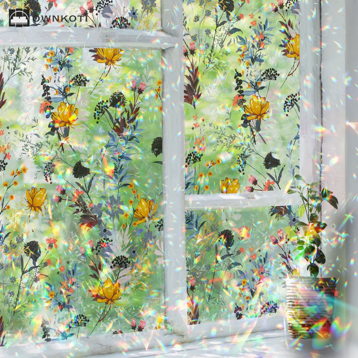 Pastoral Non-Adhesive Static Glass Window Cling