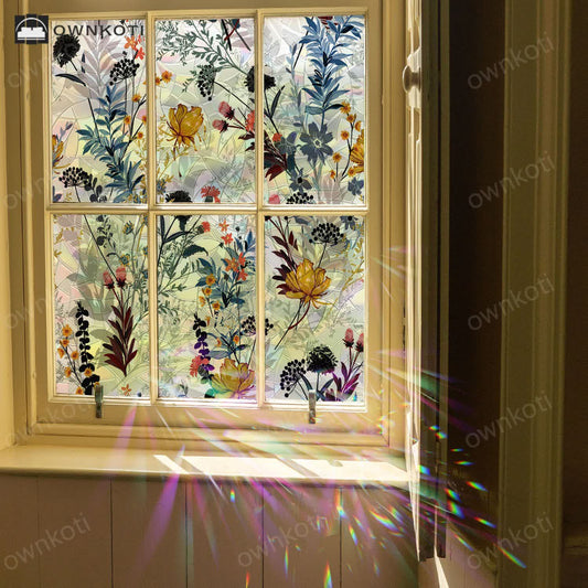 Pastoral Non-Adhesive Static Glass Window Cling