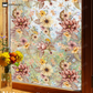 Blooming Floral Static Window Glass Film